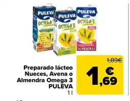 Carrefour PULEVA Preparado lácteo Nueces, Avena o Almendra Omega 3 oferta