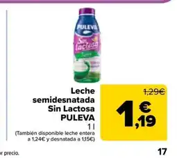 Carrefour PULEVA Leche semidesnatada Sin Lactosa oferta