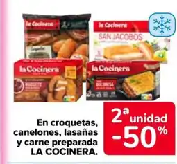 Carrefour LA COCINERA En croquetas, canelones, lasañas y carne preparada oferta