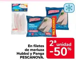 Carrefour PESCANOVA En filetes de merluza Hubbsi y Panga oferta
