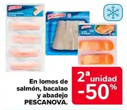 Carrefour PESCANOVA En lomos de salmón, bacalao y abadejo oferta