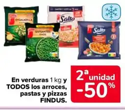 Carrefour FINDUS En verduras todos los arroces, pastas y pizzas oferta