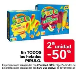 Carrefour PIRULO En todos los helados oferta