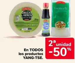 Carrefour YANG-TSE En todos los productos oferta