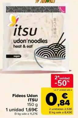 Carrefour ITSU Fideos Udo oferta