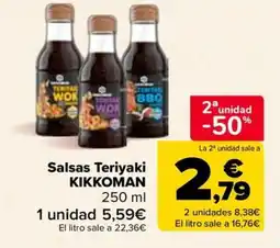 Carrefour KIKKOMAN Salsas Teriyaki oferta