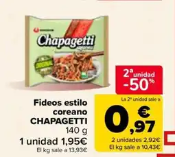 Carrefour CHAPAGETTI Fideos estilo coreano oferta