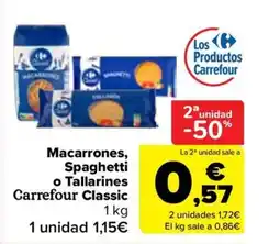 Carrefour CARREFOUR CLASSIC Macarrones, Spaghetti o Tallarines oferta