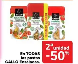 Carrefour GALLO En todas las pastas ensaladas oferta