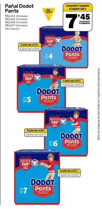 AhorraMas Pañal Dodot Pants oferta