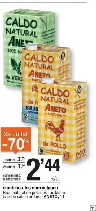 BonpreuEsclat 2a Unitat -70% Brou Natural De Pollastre Pollastre Baix En Sal O Verdures Aneto oferta