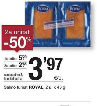 BonpreuEsclat 2a Unitat -50% Salmó Fumat Royal oferta