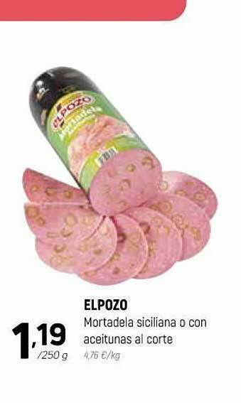Coviran Elpozo Mortadela Siciliana O Con Aceitunas Al Corte oferta