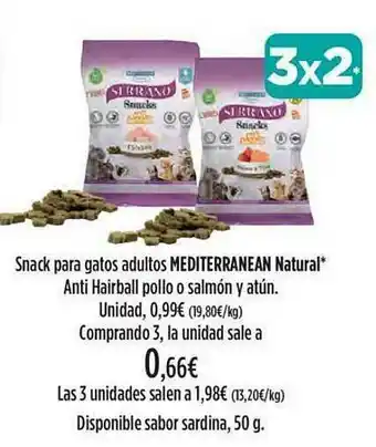 El Corte Inglés Snack Para Gatos Adultos Mediterranean Natural oferta