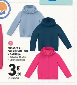 E.Leclerc Sudadera con cremallera y capucha. oferta