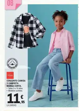 E.Leclerc Conjunto camisa y camiseta manga corta oferta