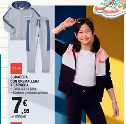 E.Leclerc Sudadera con cremallera y capucha. oferta