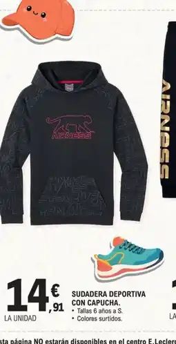 E.Leclerc Sudadera deportiva con capucha oferta