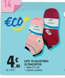E.Leclerc Lote 10 calcetines ultracortos oferta