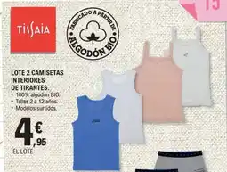 E.Leclerc Lote 2 camisetas interiores de tirantes oferta