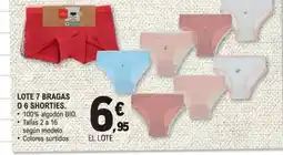 E.Leclerc Lote 7 bragas 06 shorties oferta