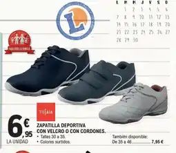 E.Leclerc Zapatilla deportiva con velcro o con cordones. oferta
