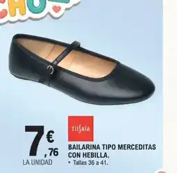 E.Leclerc Bailarina tipo merceditas con hebilla oferta