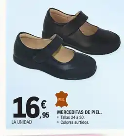E.Leclerc Merceditas de piel. oferta