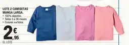 E.Leclerc Lote 2 camisetas manga larga. oferta