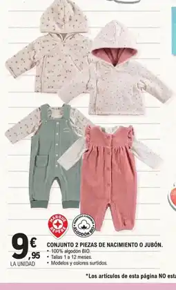 E.Leclerc Conjunto 2 piezas de nacimiento o jubón oferta