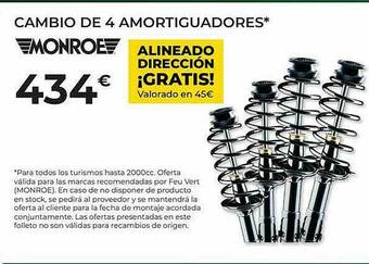 Feu Vert Cambio De 4 Amortiguadores Monroe oferta