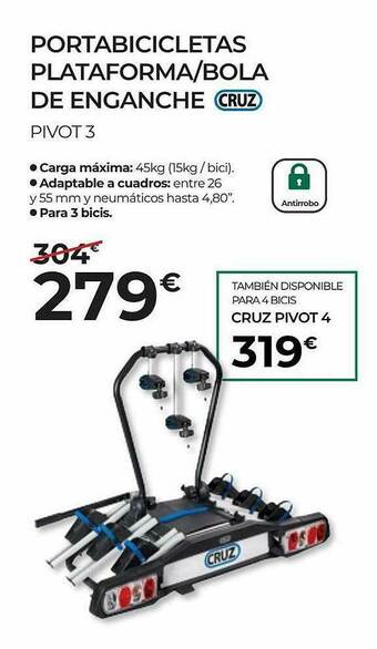 Feu Vert Portabicicletas Plataforma Bola De Enganche oferta