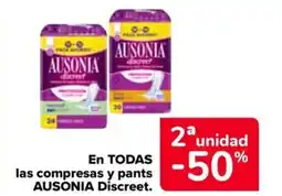 Carrefour Market AUSONIA En todas las compresas y pants discreet oferta