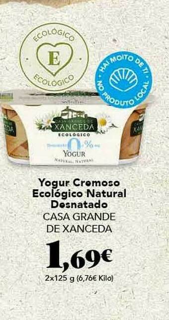 Gadis Yogur Cremoso Ecológico Natural Desnatado Casa Grande De Xanceda oferta