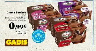 Gadis Crema Bombón Clesa oferta