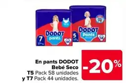 Carrefour Market DODOT En pants Bebé Seco oferta