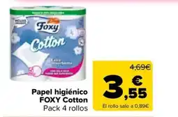 Carrefour Market FOXY Papel higiénico Cotton oferta