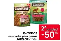 Carrefour Market ADVENTUROS En todos los snacks para perros oferta
