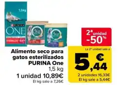 Carrefour Market PURINA One Alimento seco para gatos esterilizados oferta