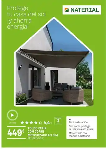 Leroy Merlin Toldo Zefir Con Cofre Motorizado oferta