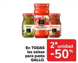 Carrefour GALLO En todas las salsas para pasta oferta