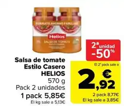 Carrefour HELIOS Salsa de tomate Estilo Casero oferta