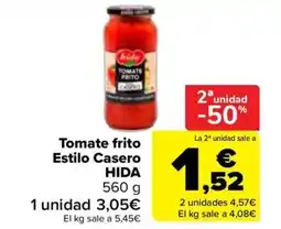 Carrefour HIDA Tomate frito Estilo Casero oferta