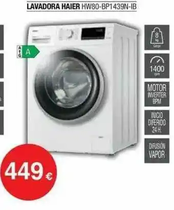 Milar Lavadora Haier Hw80-bp1439n-ib oferta