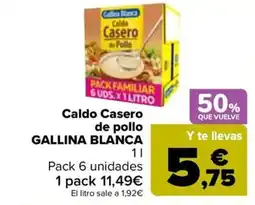 Carrefour GALLINA BLANCA Caldo Casero de pollo oferta