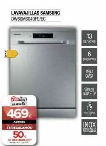 Milar Lavavajillas Samsung oferta