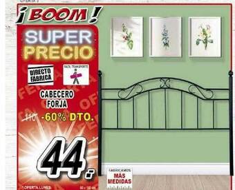 Muebles Boom Cabecero Forja oferta