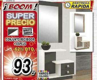Muebles Boom Conjunto Recibidor + Espejo oferta