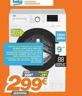 Pascual Martí Beko Lavadora Wra9612x5wr oferta