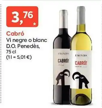 SPAR Cabró Vi Negre O Blanco D.o. Penedès oferta